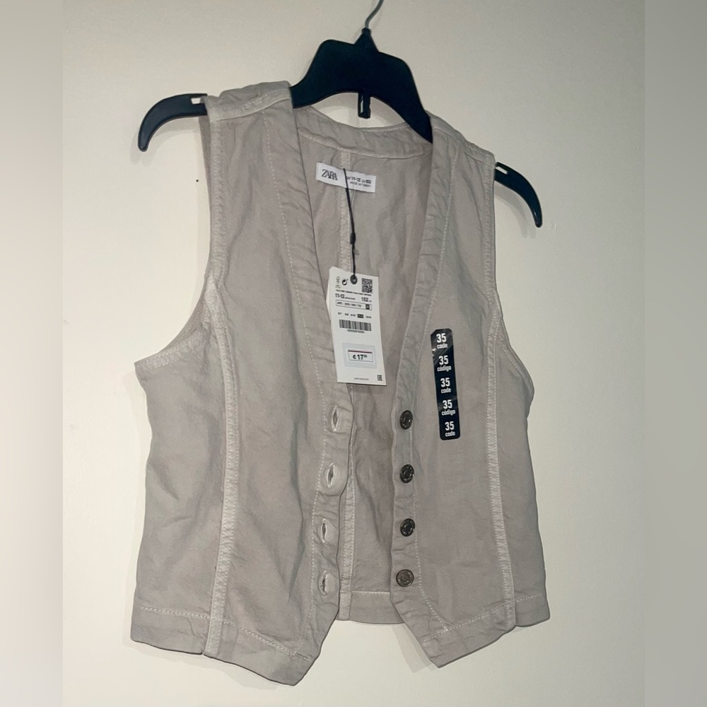 Zara Kids Grey Vest - Size 11-12